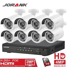 Full HD 8CH 1080 P POE NVR комплект 8 шт. 2.0MP 3000TVL PoE ip-камера P2P облачная система видеонаблюдения