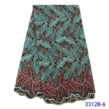 

High Quality Lace Nigerian Dry Lace Fabrics Swiss Voile Lace In Switzerland For Bridal With Stones African Lace Fabric GD3312B-6