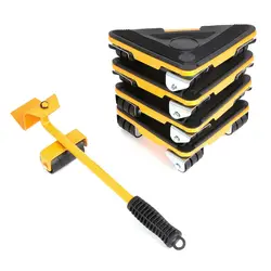 Système de levage de meubles lourds, curseur facile à déplacer, jeu d'outils de roulettes de meubles, 5 pièces 