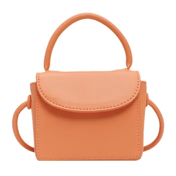 

Women Pure Color Crossbody Top-handle Bag Casual Female Leather Shoulder Pouch Youth Ladies Simple Versatile Bag
