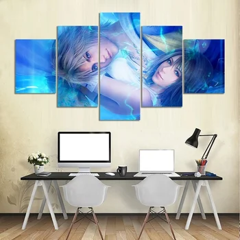 

Hot Selling 5 Pieces Home Decor Print oil painting on canvas Wall Art Decorations Wall Canvas,Final Fantasy