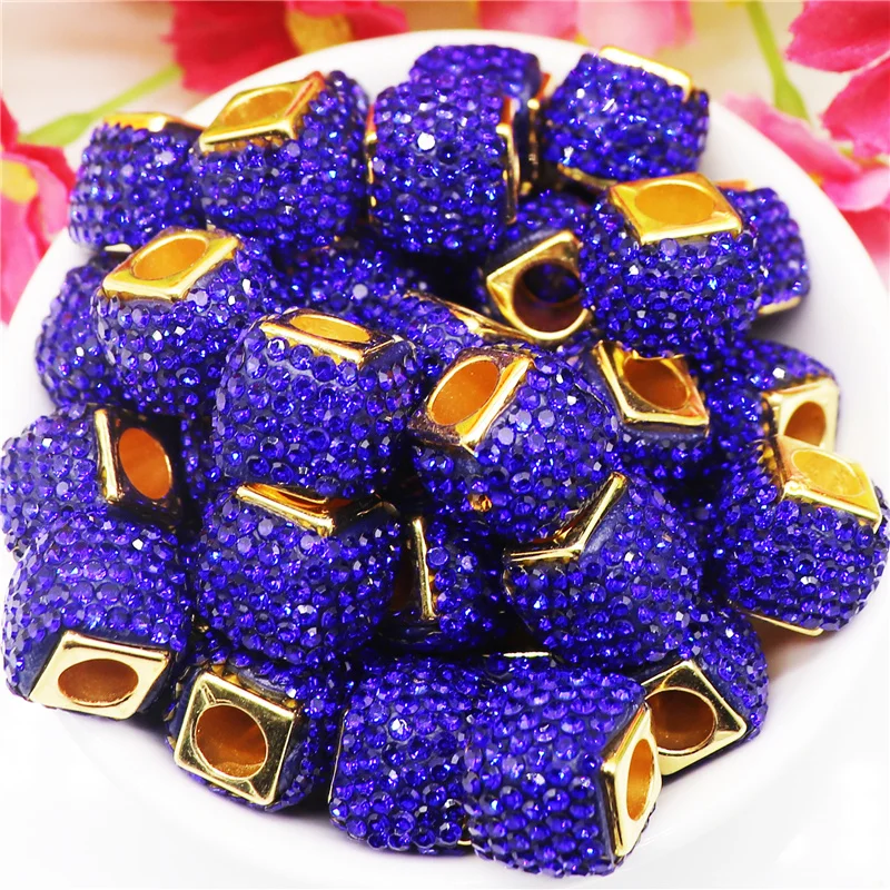 20Pcs New Assorted Color Luxury Rhinestone Large Hole Spacer Fit Pandora Charms Bracelet Hair Beads for Women DIY Jewelry Making 20Pcs New Assorted Color Luxury Rhinestone Large Hole Spacer Fit Pandora Charms Bracelet Hair Beads for Women DIY Jewelry Making