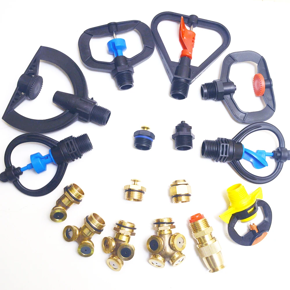 Garden Water Sprinkler 1/2 Misting Nozzle Gardening Fogger Sprinklers Lawn Sprinkler Fittings Irrigation