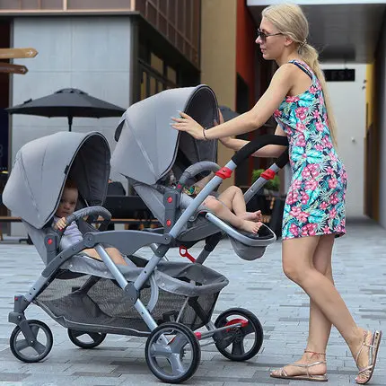 Motherknows original double seat twins baby stroller,kinderwagen 2 in 1 baby cart, pushchair/pram
