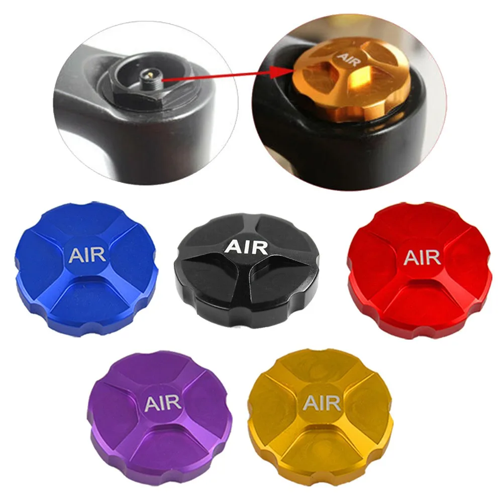 1Pc Bike Forcella Anteriore Cap Gas Value Cover Protector Mountain Road Bicycle Air Fork Valvola In Lega Di Alluminio Shock Spalla Componenti