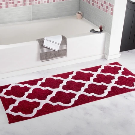 Красный Tappeto da cucina asssorbente antiscivolo для камеры da letto делла cucina del bagno, tappeto da bagno in microfibra - Цвет: Красный