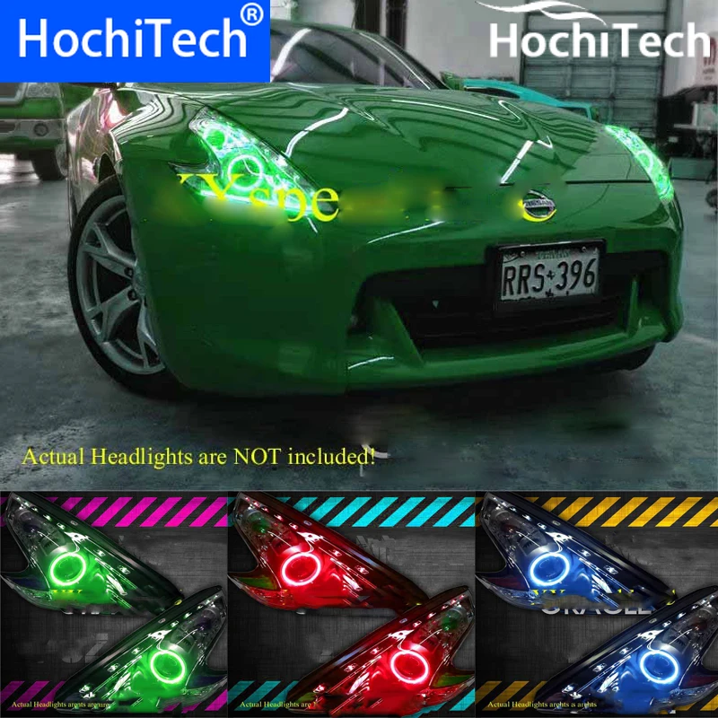 Для Nissan 370Z 2009 2010 2011 2012 2013 2014 2015 светодиодный периметр фар колец halo многоцветный RGB