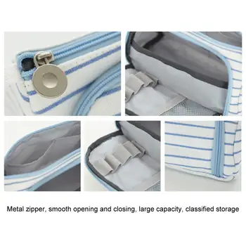 

Multi-grid Plaid Print Pen Holder Stationery Cosmetics Bag Sundries Organizer Pens Pencils Writing Pencil Bags School Supplies