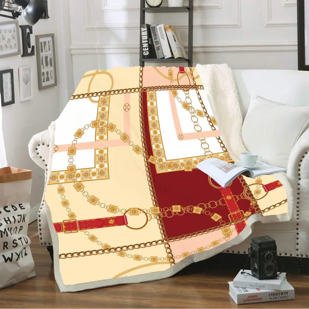 Теплое покрывало одеяло с 3D принтом в стиле барокко винтажное мягкое Флисовое одеяло для кровати диван автомобиль плюшевые покрывала зимний лист
