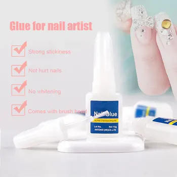 

Hot 3pcs 10g Nail Glue Quick Drying High Viscosity Nail Glue Adhesive for Applying Artificial Nail Tips Manicure t6