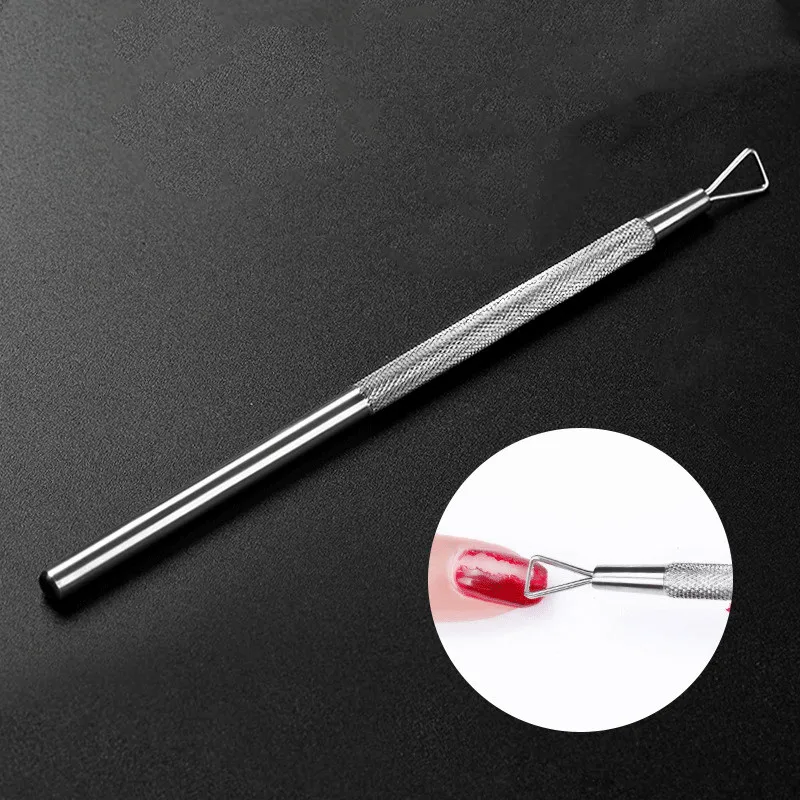

1 pcs Stainless Steel Cuticle Nail Pusher Nail Art UV Gel Remover Manicure Pedicure Care Sets Cuticle Pushers Tools
