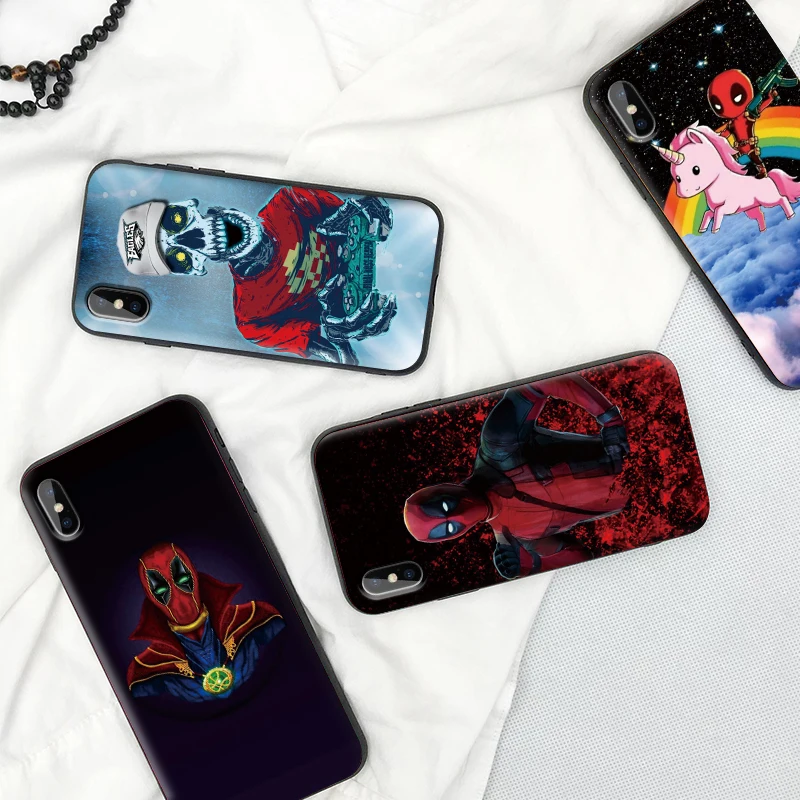 Чехол Deadpool для iPhone XS Max XR Мягкий силиконовый чехол X 6 6S 7 8 Plus | Мобильные телефоны и