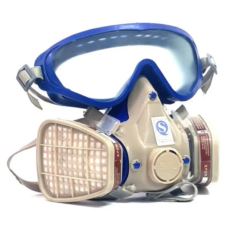 Gas Comprehensive Cover Paint Chemical Mask & Goggles Pesticide Dustproof Fire Escape respirator carbon filter mask (4)