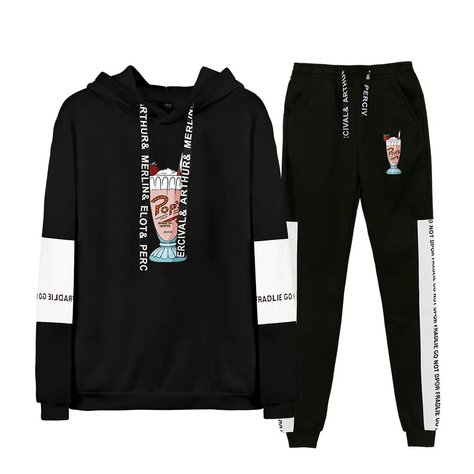 River Valley Town 2019 Spring Autumn Men Thin Tracksuit Sets Hoodie Sweatsuit&Pants 2 Pcs Suit Sets Fashion  Hip hop Suit