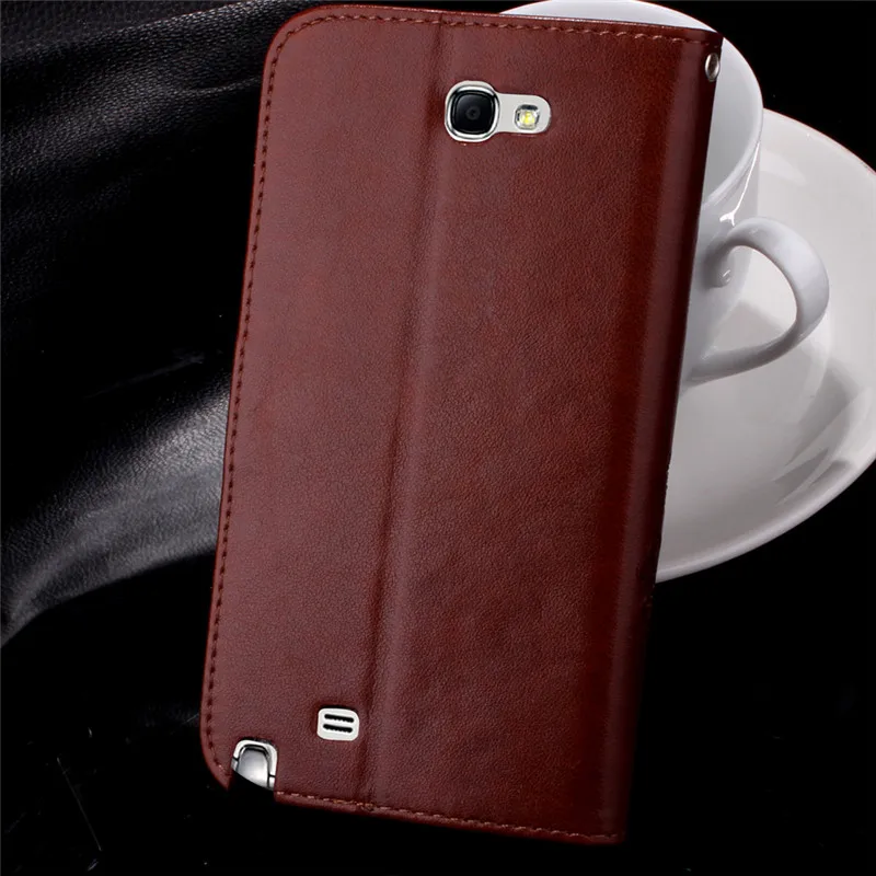 Чехол-книжка из искусственной кожи для samsung Galaxy Note 2, чехол-кошелек для samsung Note 2, N7100, Note2, мягкий силиконовый чехол