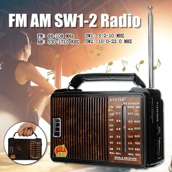 

RX-608AC DC 3V Portable FM AM SW1 SW2 Radio 4 Band Radio Gift for Old People