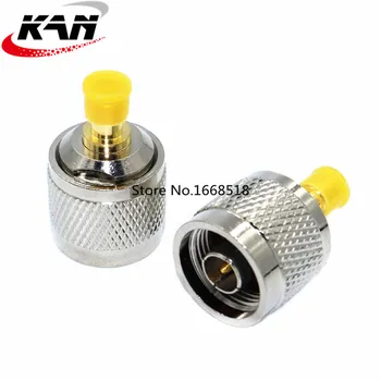 

2 Pieces N Type Male Plug to SMA Female Jack RF Coaxial Adapter Coaxial Straight Connector Brass