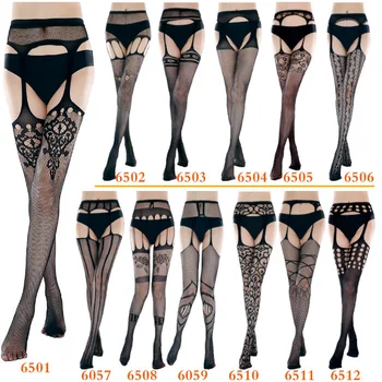 

Women Transparent Sexy Silk Stockings Lace Nylon Thigh High Stockings Girl Fishnet Panty Embroidery Crotchless Erotic Stockings