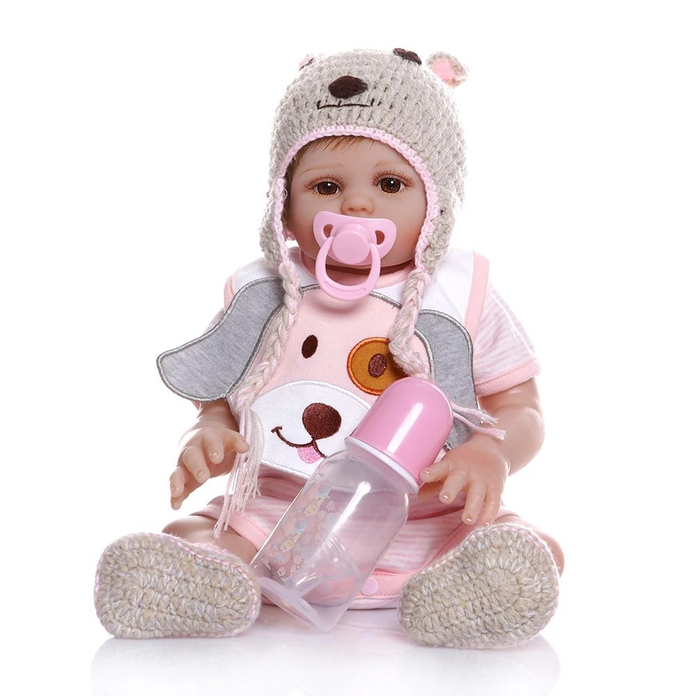 NPK 48 см 18 дюймов bebe Кукла reborn baby Сладкий Близнецы розовый и синий полный тело Мягкая силиконовая Мягкая кукла для малышей игрушка для ванны Anatom