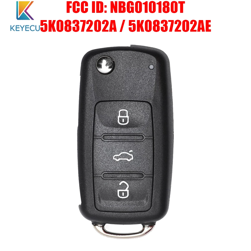 Keyecu NBG010180T Smart Remote Car Key Fob 3 Buttons 315MHz ID48 for VW Passat 2006-2013 CC 2007-2014 5K0837202A 5K0837202AE | Автомобили