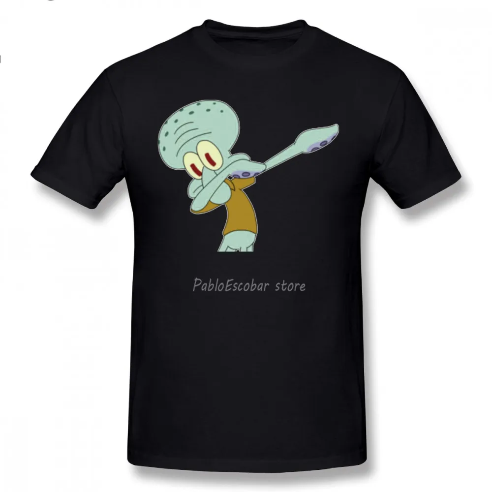 Squidward футболка Dab 100 хлопок с коротким рукавом Футболка ХХХ симпатичный мужской