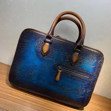 Ручная мужская сумка-портфель с надписью Love, Высококачественная деловая кожаная сумка через плечо известного бренда, Офисная сумка