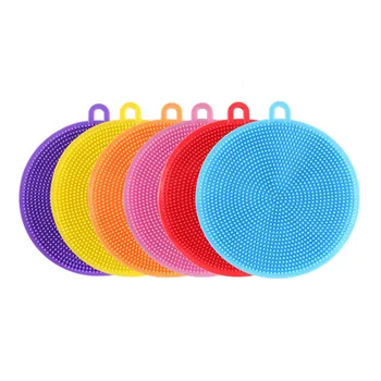 

Multi-functional Silicone Cleaning Brush Dishwashing Sponge Multi-functional Fruit Vegetable Cutlery Brushes Kitchen Tools