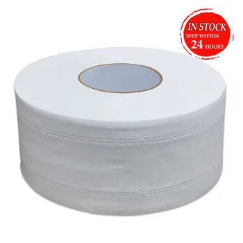 

1 Roll Top Quality Jumbo Roll Toilet Paper 4-Layer Native Wood Soft Toilet Paper Pulp Home Rolling Paper Strong Water Absorption