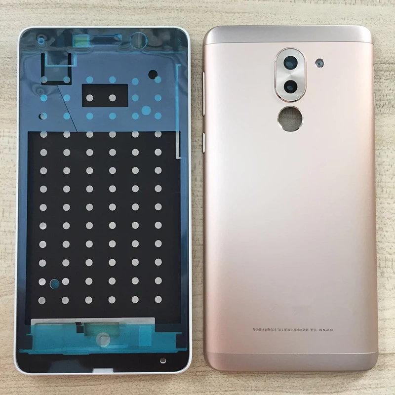 Отпечаток пальца Senor металлический задний корпус для huawei Honor 6X задняя крышка Корпус задняя батарея Дверь чехол+ боковые ключи+ объектив для huawei 6X