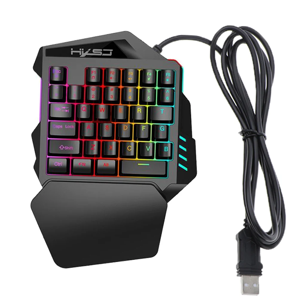 35 Keys One Hand Keyboard Ergonomic Gaming Single Hand Keyboard PC Gamer Dedicated Game Mechanical Feel Game Keyboard
