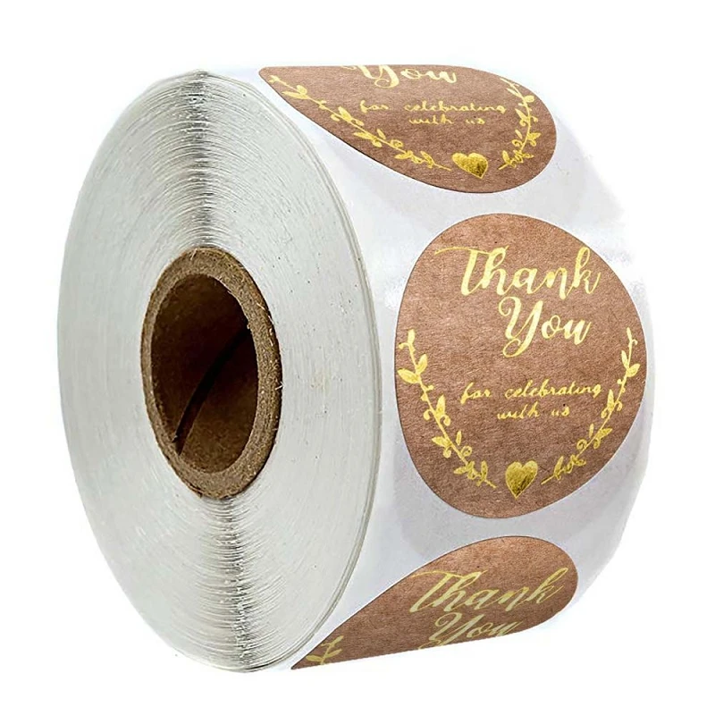 11 видов стилей высококлассная бронзовая крафт бумага Thank You стикер s этикетки для