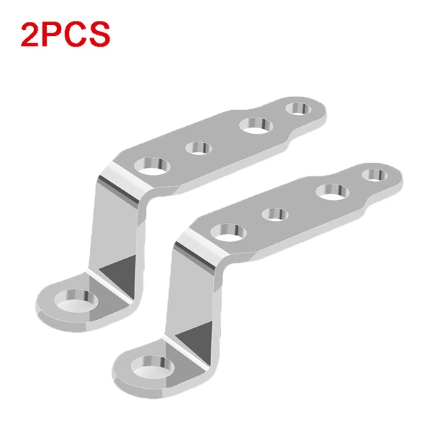 Motorcycle Rearview Mirror Modified Headlight Bracket Multi-functional LED Spotlight Electric Car Accessories Extension Brackets 2PCS Silver