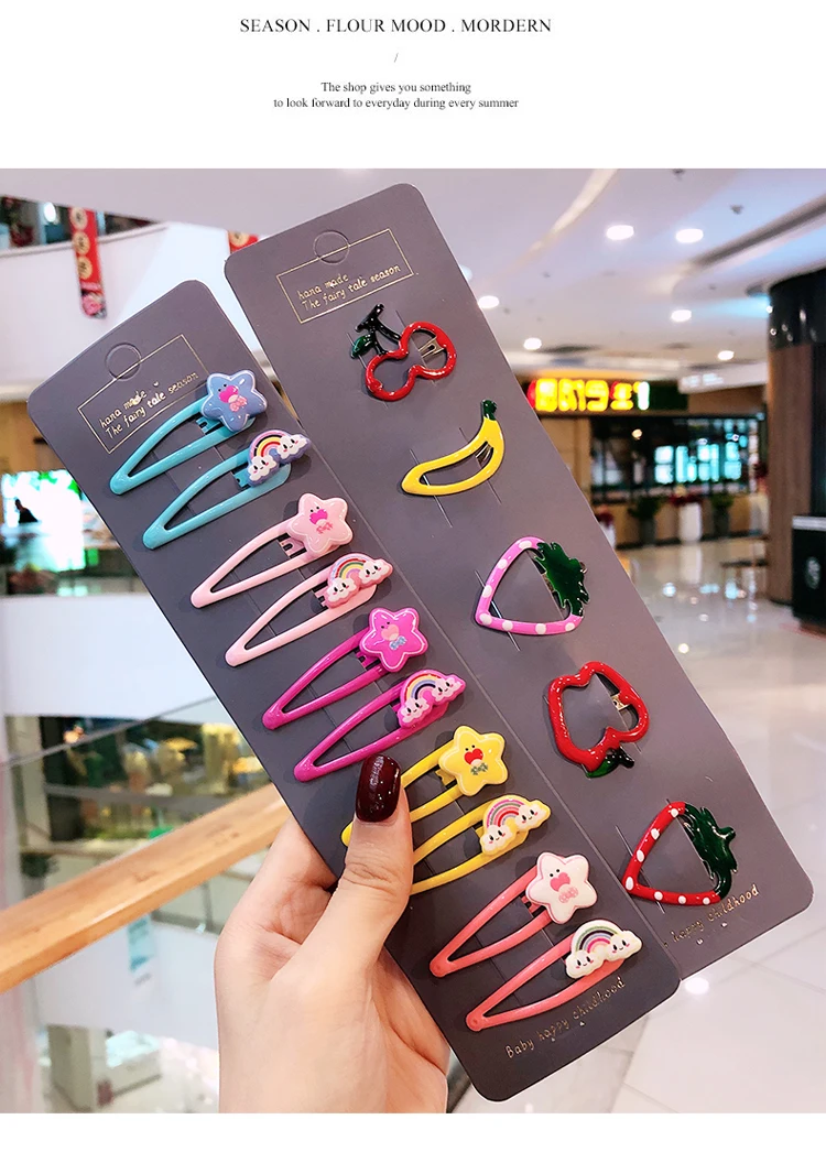 Girls Cute Cartoon Animals Fruit 5 cm Hairpins Children Lovely Hair Clips 9 H15193974f35044068b5538aecd67a6a4h