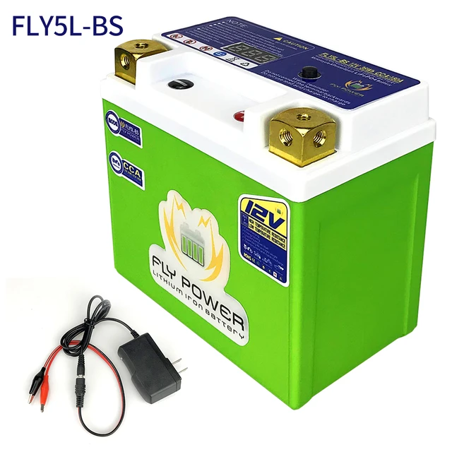 FLY5L-BS veFePO4 Moto Lithium ion Batterie 12V 36Wh CCA 180A BMS Lithium  fer Phxing ate