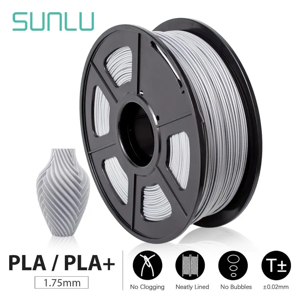 

SUNLU PLA+/PLA 3D Printer Filament 1.75mm 1KG PLA PLUS Metal Plastic Filament Material oversea warehouse fast ship Top Quality