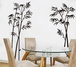 Фреска с изображением бамбука домашний Декор наклейки съемные ремесленные художественные наклейки на стену