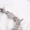 AZ Hip Hop Super Big Head Iced Out Pendant Necklace With Bling 45CM Bone ZIRCON Paved Choker Chains For Men Rapper Free Shipping 5