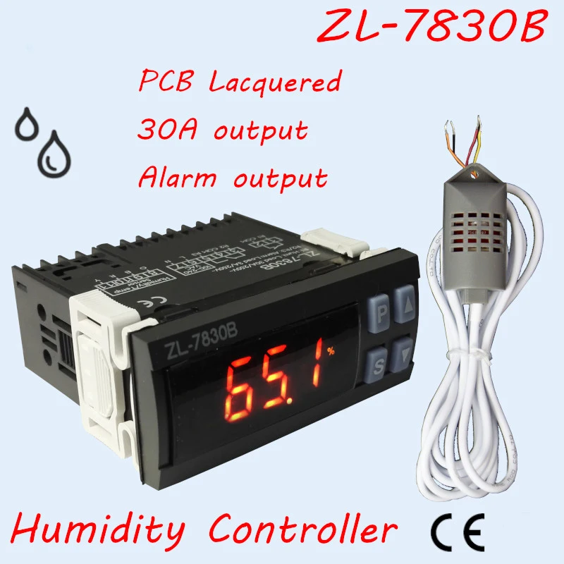 ZL 7830B 30A реле 100 240Vac цифровой контроллер влажности гигростат инкубатор инкубатора