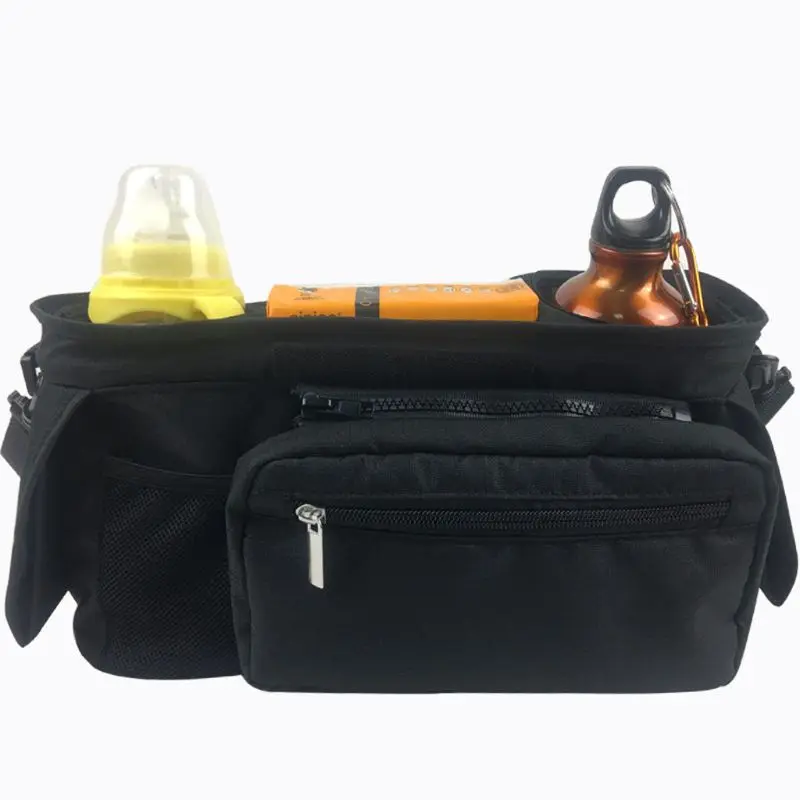 

Stroller Organizer Pram Bag Organiser Multifunctional Baby Pram Buggy Storage Bag with Detachable Pocket