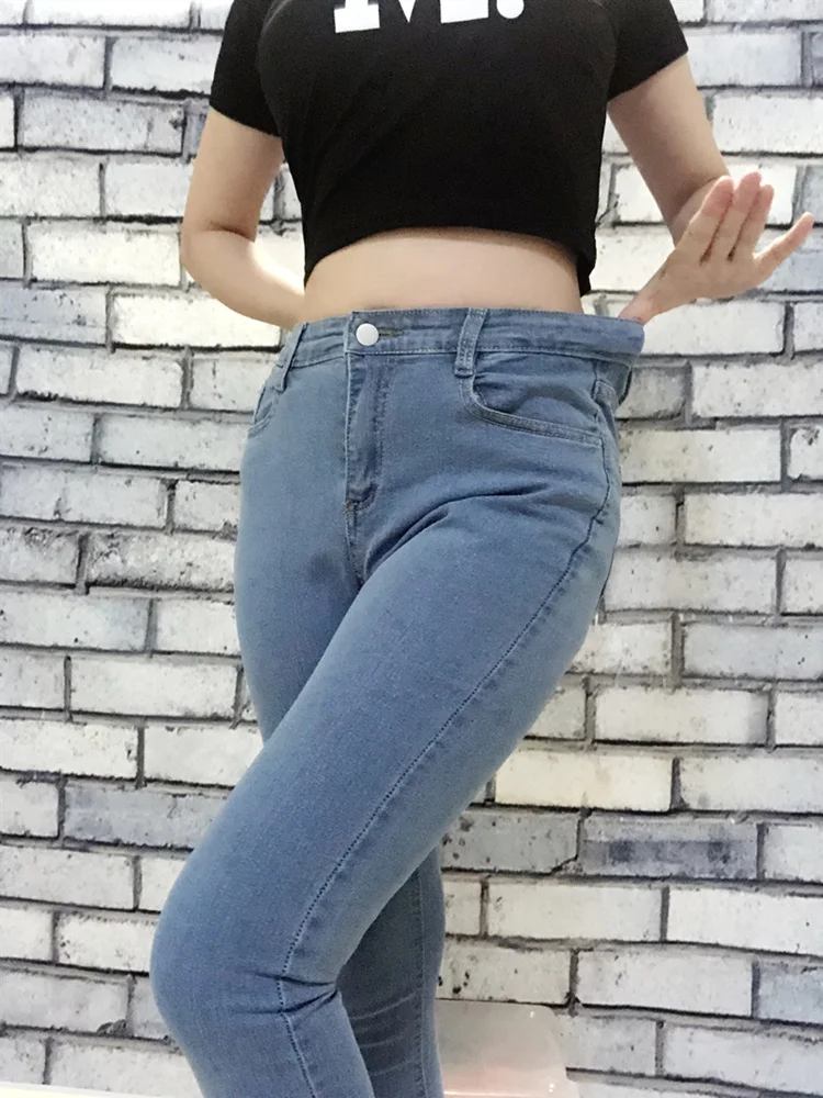 Женские узкие джинсы пуш-ап длинные эластичные синие черные джинсовые женские брюки джеггинсы джинсы для леди летние уличные 0006