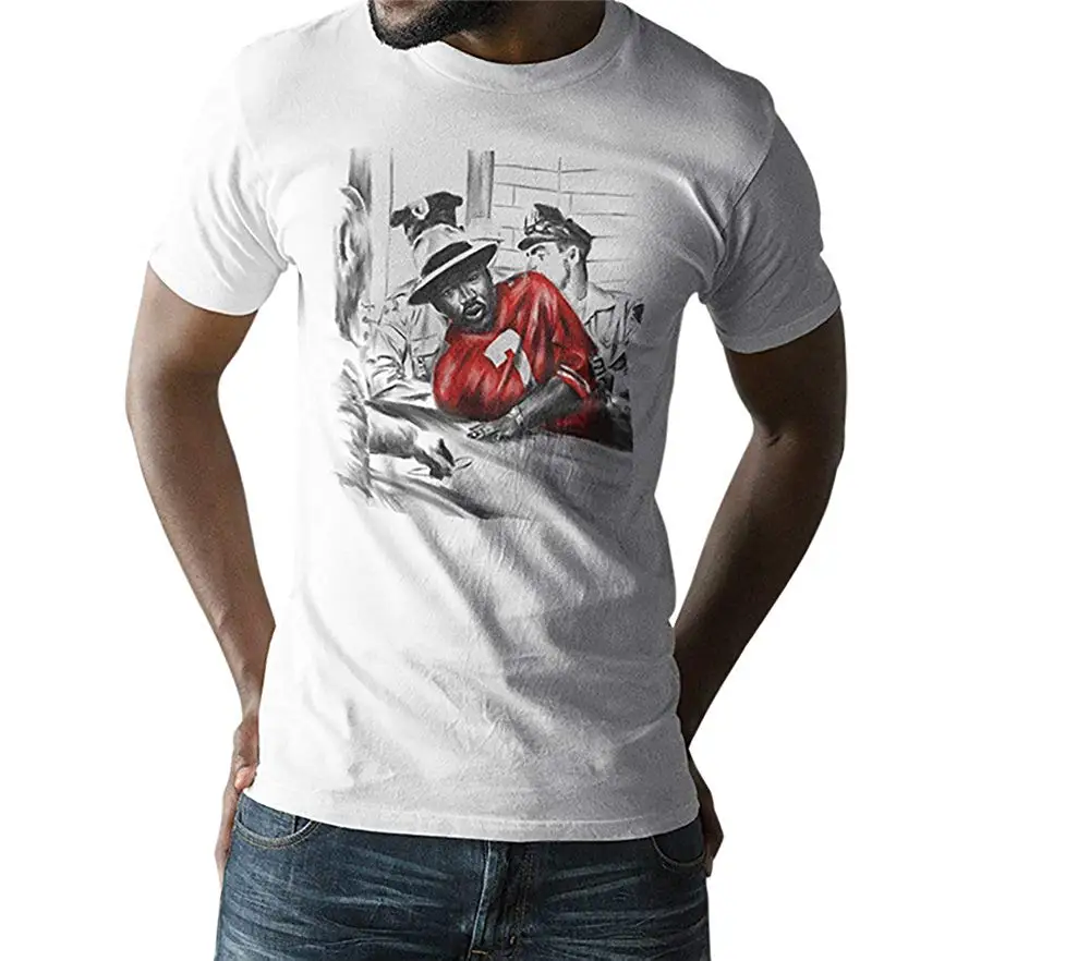 Androo's Art MLK T-Shirt Sitting with Colin Kaepernick - White Unisex |