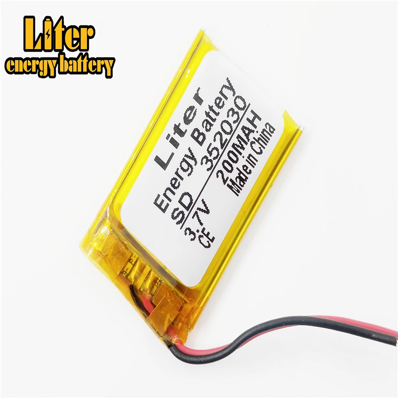 Lithium Ion Battery 352030 3.7V 200mAh Li-polyester Rechargeable Batteries for MP3 MP4 Toy Cell Phone DVR A-CLASS GPS