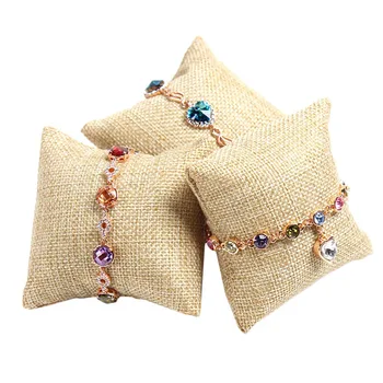 

Yellow Small Pillow Cushion Bracelet Bangle Wrist Watch Jewelry Display Holder Showcase