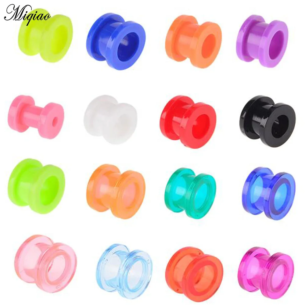 

Miqiao 2 Pcs 6mm-36mm Acrylic Pulley Ear Expander Auricle Plugs and Tunnels Earrings Body Piercing Jewelry