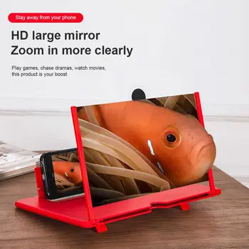 

12 inch High Definition Mobile Phone Screen Amplifier with Magnifying Folding Phone Desk Holder for Movie Game Phone Amplifier