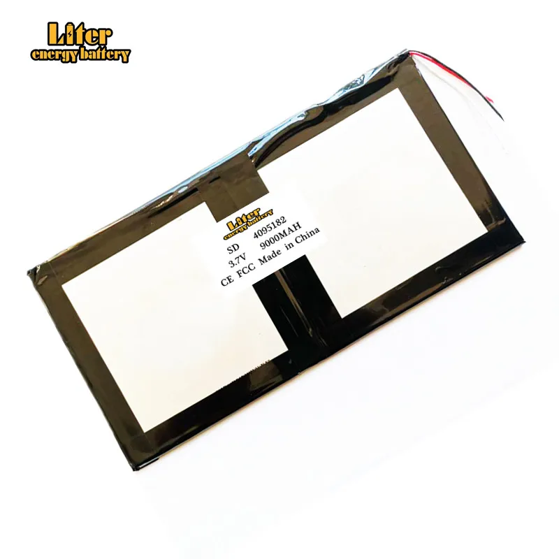 3.7v 9000mAh 4095182 Li-Polymer Replacement Tablet Battery For Teclast X98 Air 3G P98 P98HD Accumulator 3-Wire | Электроника