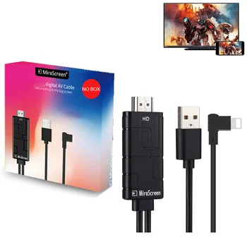 

iOS Phone to HDMI TV AV Cable Video Adapter Converter for iPhone X XS MAX XR 7 8 Plus 6S 6 5S IPAD Screen Mirror to TV Projector