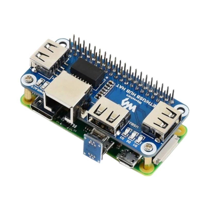 Waveshare Ethernet/usb-хаб HAT для Raspberry Pi 1X RJ45 Ethernet порт 3X USB порты s 5V | Компьютеры и офис