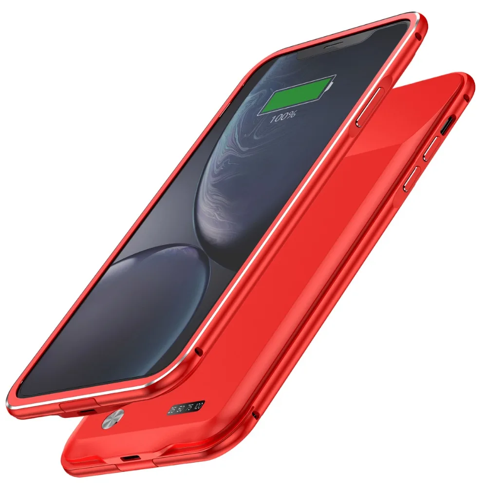 5000 мАч светодиодный чехол с аккумулятором для iPhone 11 Pro Max Silm алюминиевая рамка противоударный расширенный внешний аккумулятор чехол для iPhone 11
