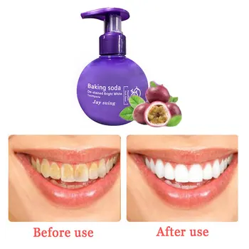 

Toothpaste Whitening Toothpaste With Press Type Large Capacity Toothpaste Baking Soda Toothpaste Blueberry Scent
